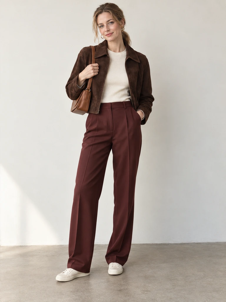 Styled look: same fictional adult model